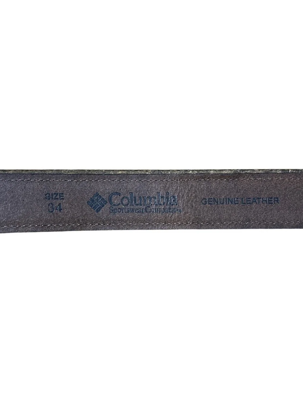 Columbia Sportswear Double Loop Leather Belt 34W Distressed Brown Casual Work